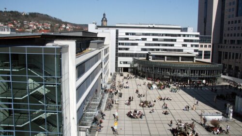 Der Campus der Friedrich-Schiller-Universität am Ernst-Abbe-Platz