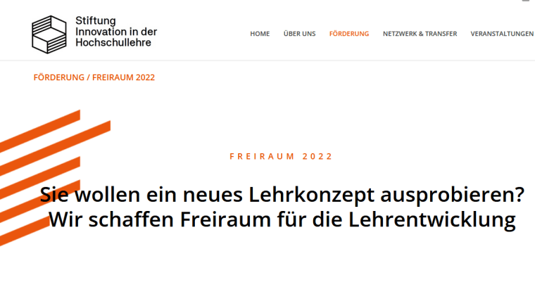 Abbildung Titelseite der Ausschreibung "Freiraum 2022"