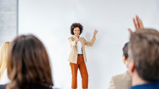 Woman holding a presentation