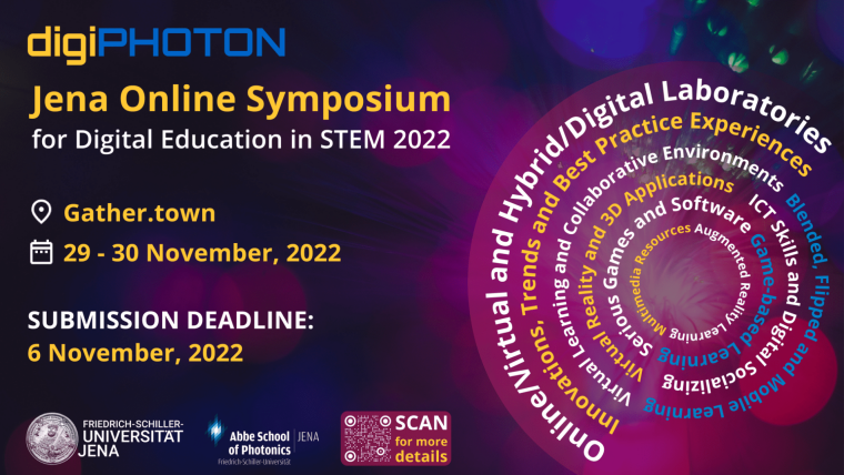 Poster des Jena Online Symposium for Digital Education in STEM 2022