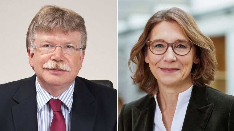 Die neuen externen Mitglieder des Unirats: Dr. Michael Stückradt und Dr. Simone Schwanitz.