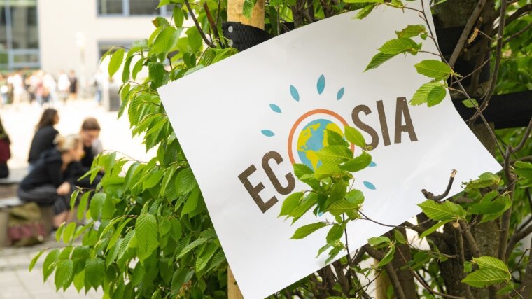 Logo of the search engine Ecosia