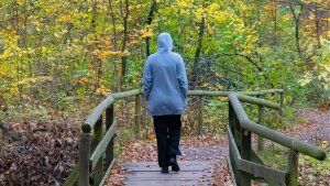 Spaziergang allein. Etwa 20 Prozent der erwachsenen Deutschen sind alleinlebend.