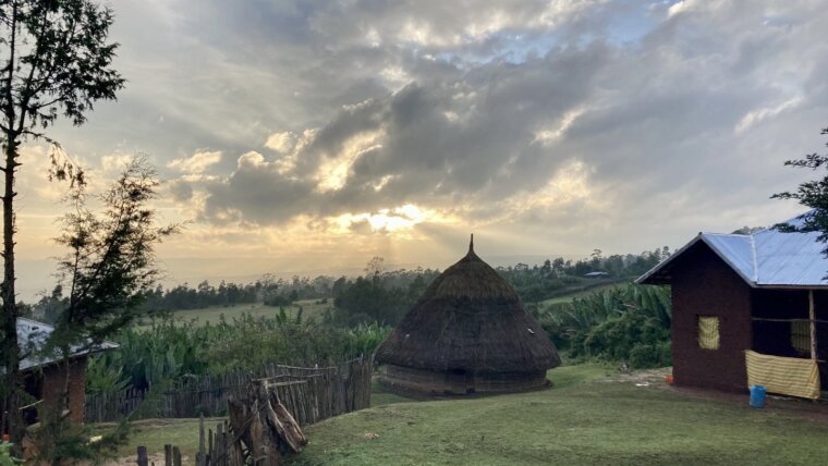 Sonnenaufgang in Gurage, Äthiopien