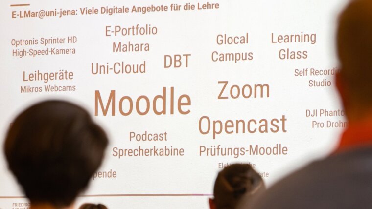 Wortwolken zur digitalen Lehre an der Uni Jena