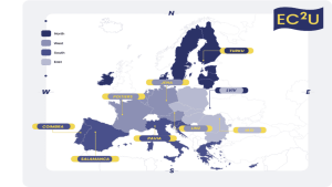 EC2U Partneruniversitäten in Europa Karte