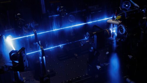 Spectroscopic setup for analysing light interactions such as absorption and reflection.