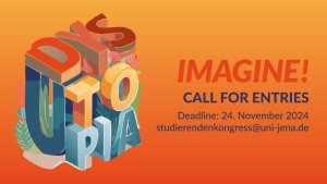 Ankündigung für den Call for Entries zum Studierendenkongress Imagine! am 10. und 11. April 2025