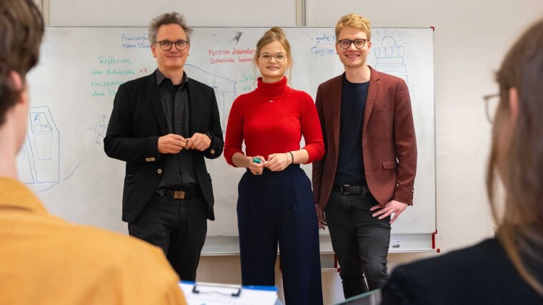 The 2024 teaching award winners (from left): Mario Ziegler, Ilka Hameister and Peter Starke.