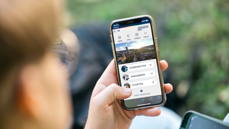 Startbildschirm der App »UniStartJena«