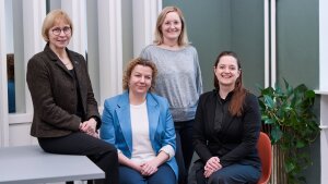 Das Jenaer Team: (v.l.n.r.): Bärbel Kracke, Dana Strauß (beide Uni) und Franziska Alff, Kathleen Lützkendorf (beide Stadt).