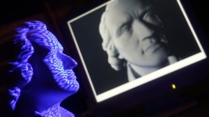 virtuelles 3D-Modell einer Büste von Friedrich Schiller