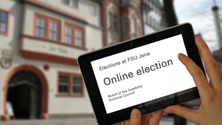 Tablet showing online voting