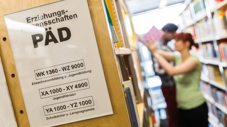 Students in the Thuringian State and University Library