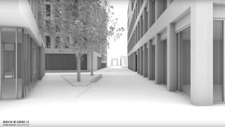 Platzhalterbild — 3D-Modell einer Gebäudeflucht.